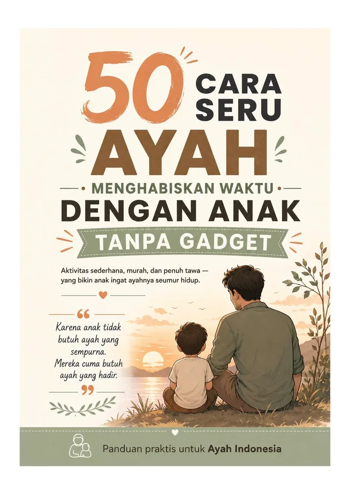 Sampul ebook 50 Cara Seru Ayah Menghabiskan Waktu dengan Anak Tanpa Gadget